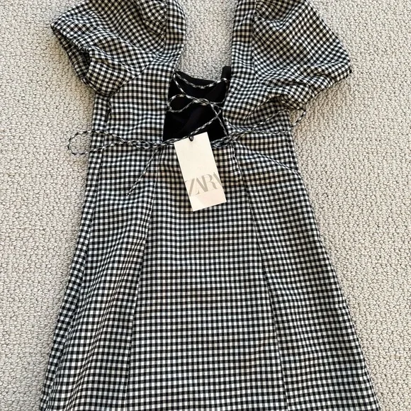 SOLD - NWT: Zara Gingham Mini Dress - Picture 3 of 5